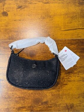 Lululemon City Essentials Nano Shoulder Bag *Glitter Black/Gunmetal